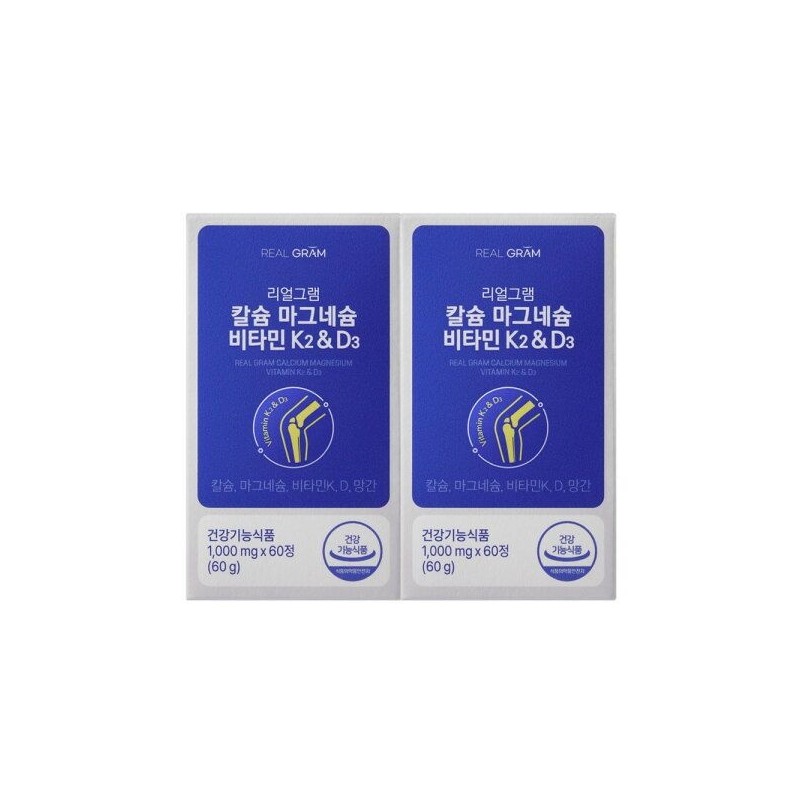 Realgram [Realgram] Calcium Magnesium Vitamin K2 & D3 1,000mg x