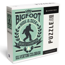 Lantern Press 1000 Piece Jigsaw Puzzle, Silverton, Colorado, Bigfoot, Hide and Seek Champion