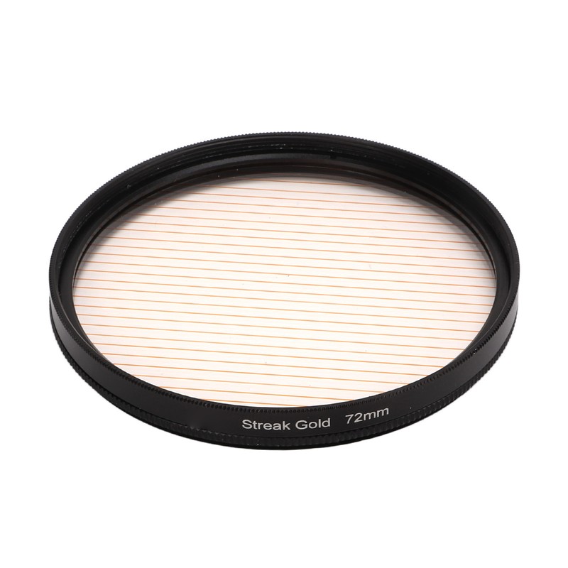 Gold Streak Digital Camera Lens Filter Antiscratch Optical Glass Aluminum