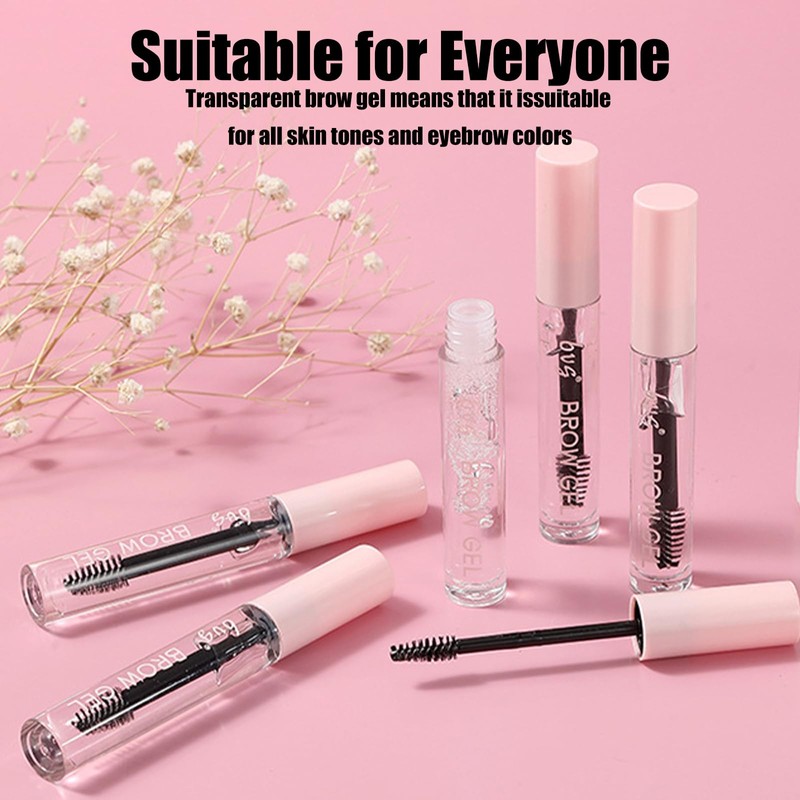 Transparency Eyebrow Pomade, Waterproof Eyebrow Gel, Eyebrow Pomade with Brush,