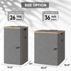 BALEINE Laundry Hamper with Lid, Tall Laundry Baskets with Bamboo