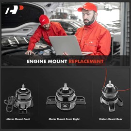 A-Premium 3PCS Engine Motor Mount and Transmission Mount Kit Compatible with Hyundai Santa Fe 2007-2009, Veracruz 2007-2012, 2.7L 3.3L 3.8L, Replace # 218112B000, 219302B500