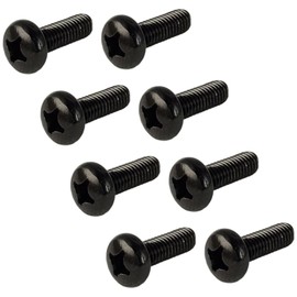 Rear License Plate Screws Black Compatible with Toyota 4Runner Camry Highlander Corolla Honda Pilot Accord CRV Civic Fit Lexus Acura M6-1.0 X 18mm 18-8 Stainless Steel 8 Pack
