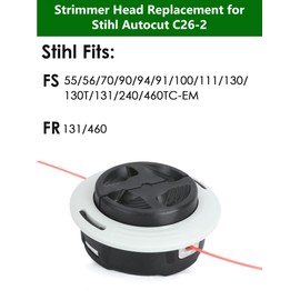 YOUSHARES Mower Head for Stihl Autocut C26-2 M10x1.0 4002-710-2169 Brush Cutter Fits Stihl FS, FR Series Replacement Parts Grass Trimmer Brush Cutter Head Stihl Lawn Mower Accessories