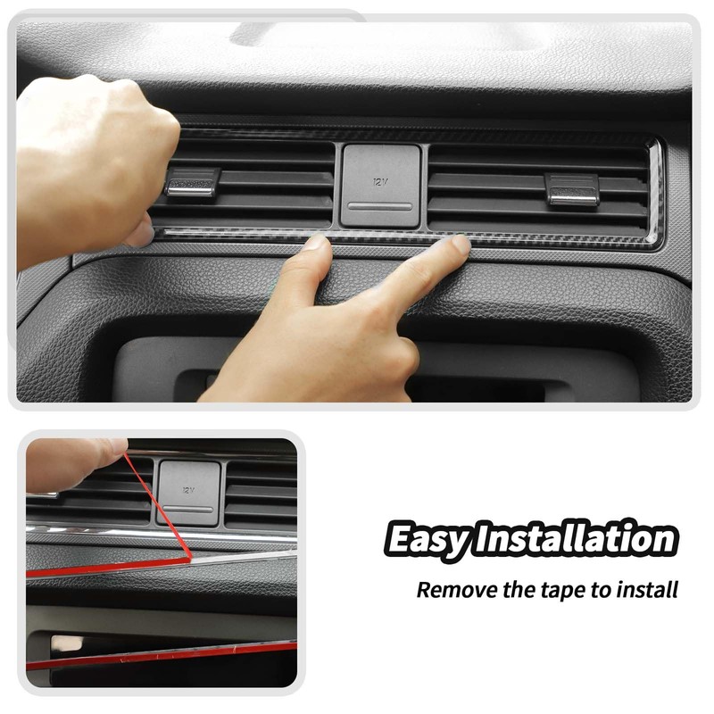 JeCar 4pcs for Mustang Carbon Fiber Interior Dash Vent Cover