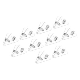 PATIKIL Multifunctional Document Clip,10Pcs Triangular Clips for Books Pages, Prevent Books Curling for Office, Reading Markers Clips, Transparent White