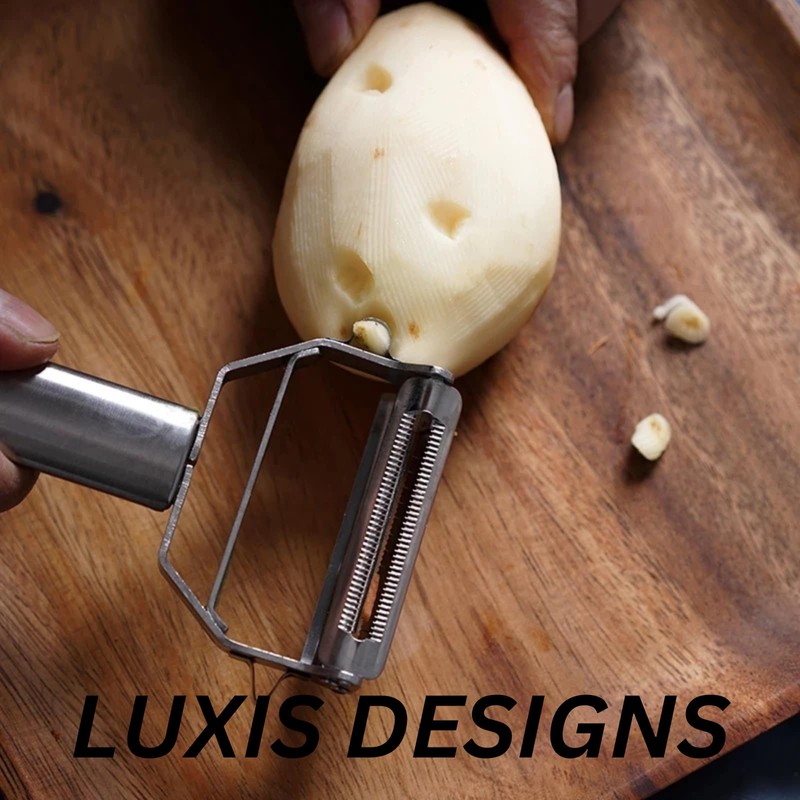 LUXIS DESIGNS Professional Stainless Steel Triangular Peeler - Lancashire Peeler