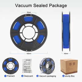 YOUSU PLA 4 * 250g 3D Printer Filament Bundle 1.75mm, Print with Most FDM 3D Printers, 1kg (2.2lbs), 4 Pack 250g Spool, Accuracy +/- 0.02mm，Blue+Silver+Chocolate+Purple