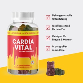 Cardiavital Fruchtgummies | leckeres Geschmackserlebnis | in der großen Maxi-Dose | 60 Gummies