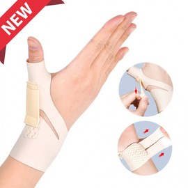 Thumb Protection Fixed Wrist Support Brace for Right/Left Hand / Black / Skin Black Right Hand/S 2ea