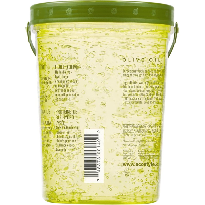 ECOCO Eco Style Gel, Olive Oil, 80 Ounce