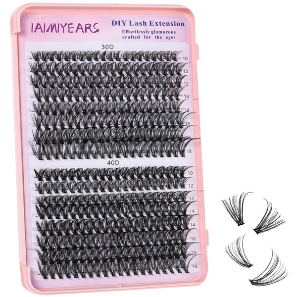 Lash Clusters Wispy 10-18mm 320pcs Volume Lash Extensions D Curvature