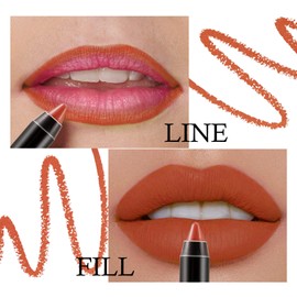 Boobeen Matte Lip Crayon Lipstik Pencil Velvety Creamy Matte Lip Liner Full Coverage High Pigment Waterproof Long Lasting Lipstick for Women, Matte Lip Color with Smooth