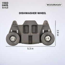 Haüs Parts W10195416V Dishwasher Wheels – Lower Rack Replacement for Kitchenaid, Whirlpool, Kenmore, Maytag – Replaces W10195420, W10195420, AP5983730, W10579095A (4-PACK)