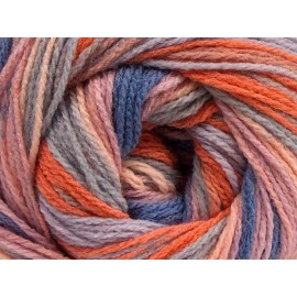 Ice Magic Light #70347 Lilac Orchid Coral Grey Ice Yarns Self-Striping DK Yarn 393Yd