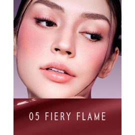 TIMEPHORIA Rubor Líquido para Mejillas - Blush líquido Maquillaje de Alta Pigmentación y Larga Duración, Acabado Mate Natural y Textura Ligera, Fórmula Difuminable Enriquecida,5g,05#FIERY FLAME