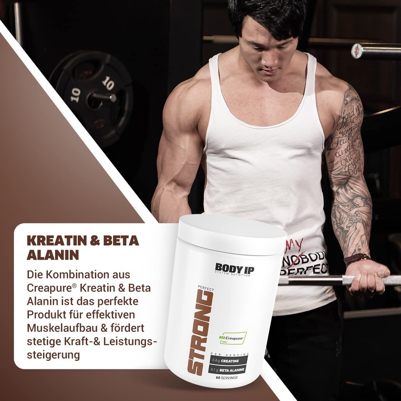 BODY IP Perfect Strong Creatine and Beta Alanine Powder, High-Quality