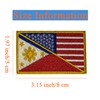 USA Flag & Philippine Flag Military Tactical Embroidered Patch