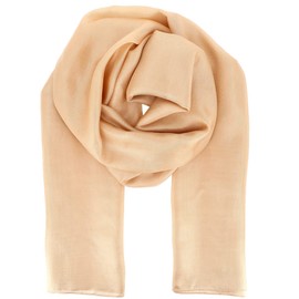 moonbow Wedding Stole Satin - Women's Scarf Ceremonies - Long and Rectangular Scarf 200 cm x 40 cm - Fine Soft and Light Large Stole - Thin Scarf 100% Polyester - Silk Chiffon Effect, champagner