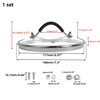WDONAY Universal Lid, 7 Inch Tempered Glass Pan Cover Designed