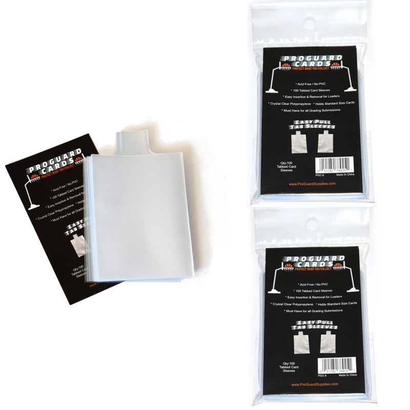 Tabbed Card Sleeves 2pks with Easy Pull Tab for Top