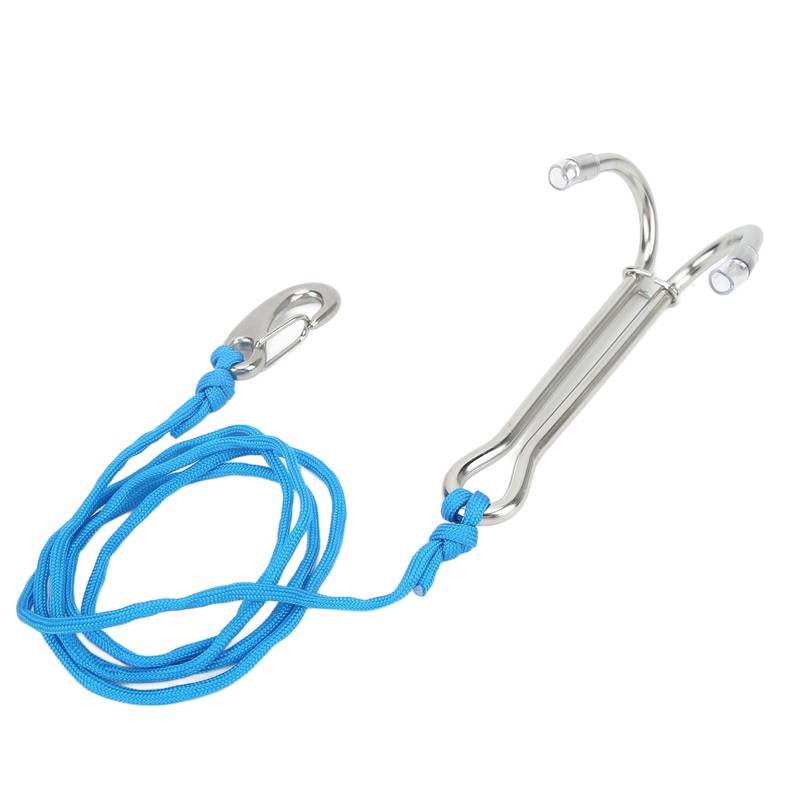 Diving Hooks Stainless Steel Double Reef Hook with Spiral Coil