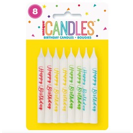 Birthday Candles Assorted - Pack of 8 - Easy-to-Light & Long-Lasting Burn - Perfect for Every Celebration