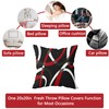 weesire Black and Red Throw Pillow Covers Set of 2
