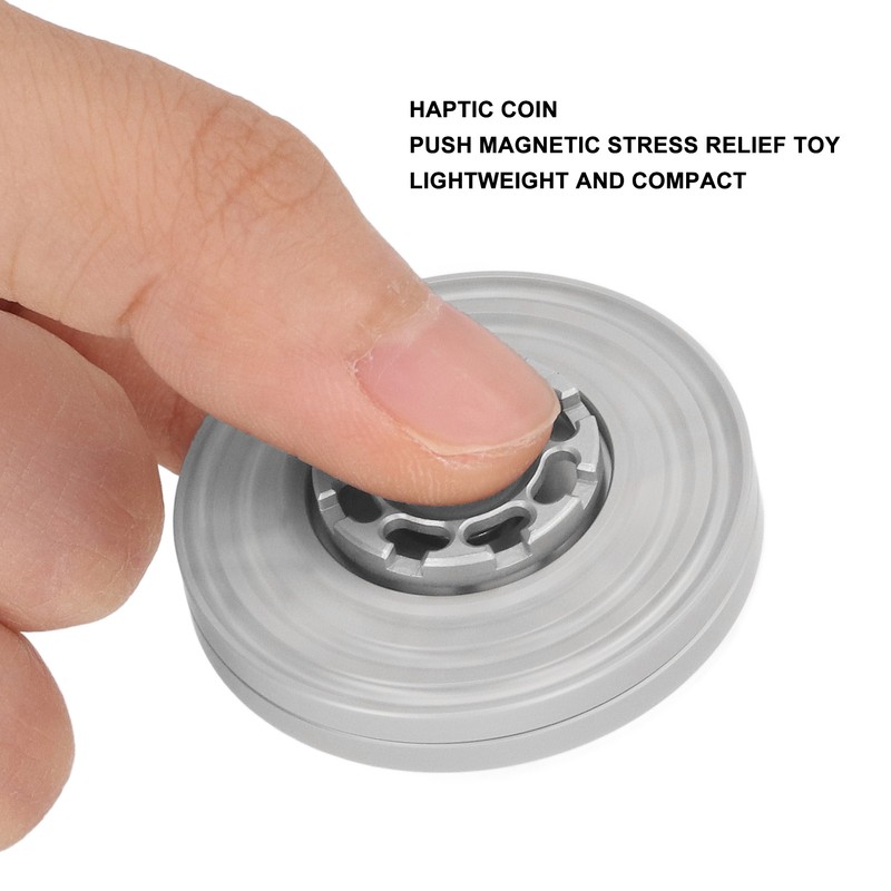 Slider Haptic Coin Round Shape Anxiety Stress Relief Pocket Size