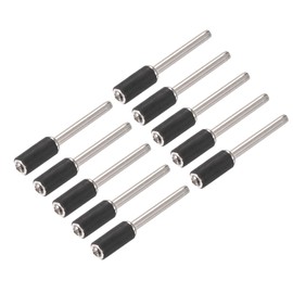 uxcell 1/4 Inch Drum Rubber Mandrels 1/8 Inch Shank Sanding Sleeve Holder for Rotary Tools 10 Pcs