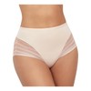 CURVEEZ High Waisted Tummy Control Stripe Lace Underwear, Shapewear Panties