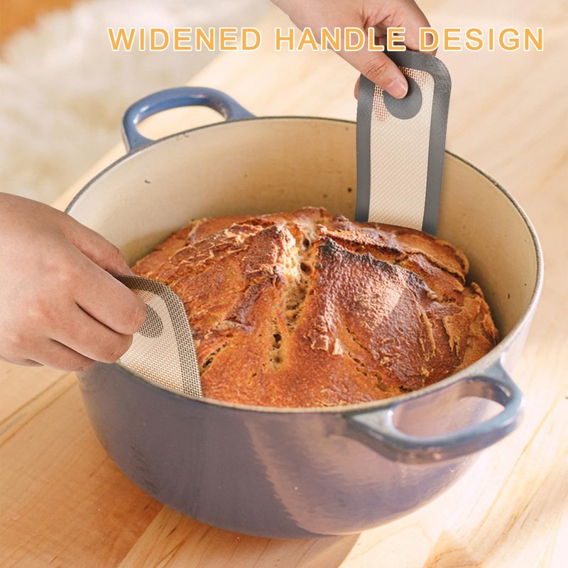 Silikon Backmatte für Dutch Oven 2 Stück, Wiederverwendbare Silikon Backmatte