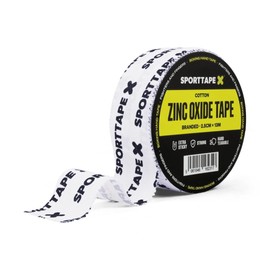 SPORTTAPE Boxing Tape - 2.5cm x 13m - Hand Wrapping Tape for Gloves, Knuckles, Fingers, Wrist & Hand | Rigid Zinc Oxide Strapping Tape | Physio Tape for Sports Injury | Non-Stretch Athletic Tape