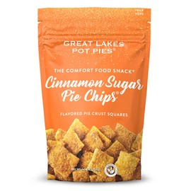 Great Lakes Pot Pies - Crunchy Cinnamon Sugar Pie Chips - Cinnamon Sugar Cookie Crisp - Buttery Cinnamon Cookies - Delicious Cinnamon Sugar Snacks for Adults & Kids - Cinnamon Crackers - 1 Pack