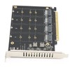 PCIE NVME Adapter Card, 4 Port M.2 SSD NVME (M