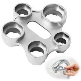 AYSYR Tap Key, 10-in-1 Aerator Mounting Key, Universal Zinc Alloy Aerator Service Key, Tap Strainer Aerator Key Tool (M16/M18/M20/M22/M24/M28)