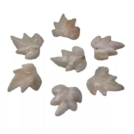 Unbranded Light Pink Peruvian Opal 19x17mm Leaf Briolette Beads | 7 Beads |