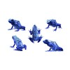5 Blue Poison Dart Frog Decals - Sizes shown on
