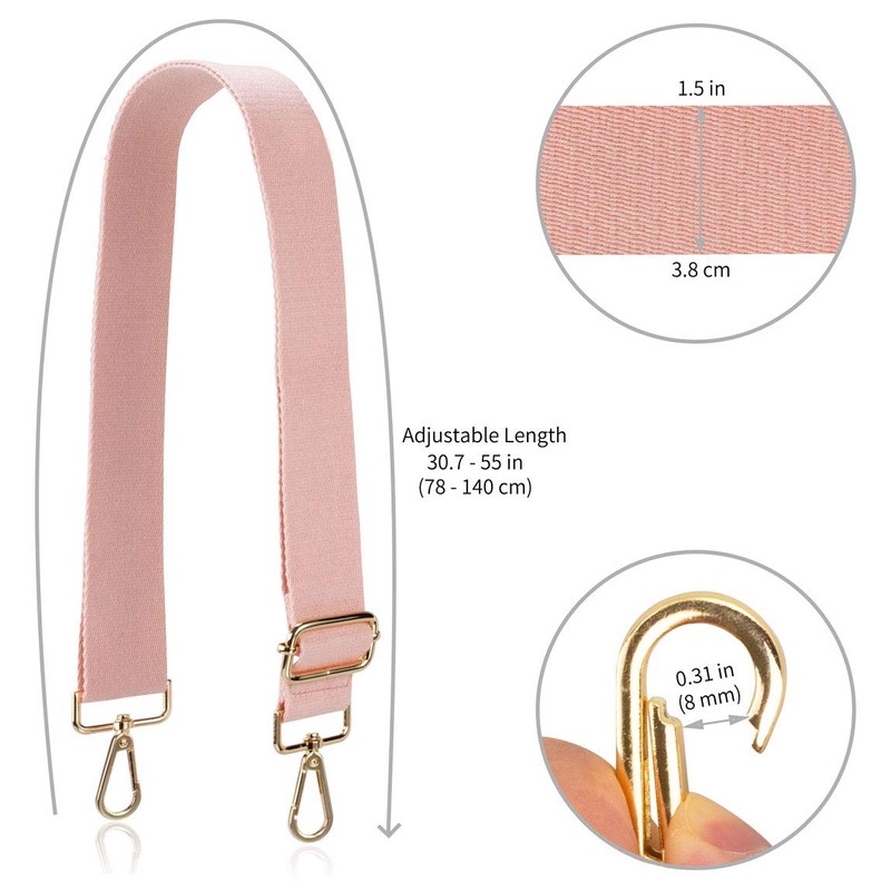 Allzedream Crossbody Bag Strap Soft Adjustable Replacement Purse Straps (Light