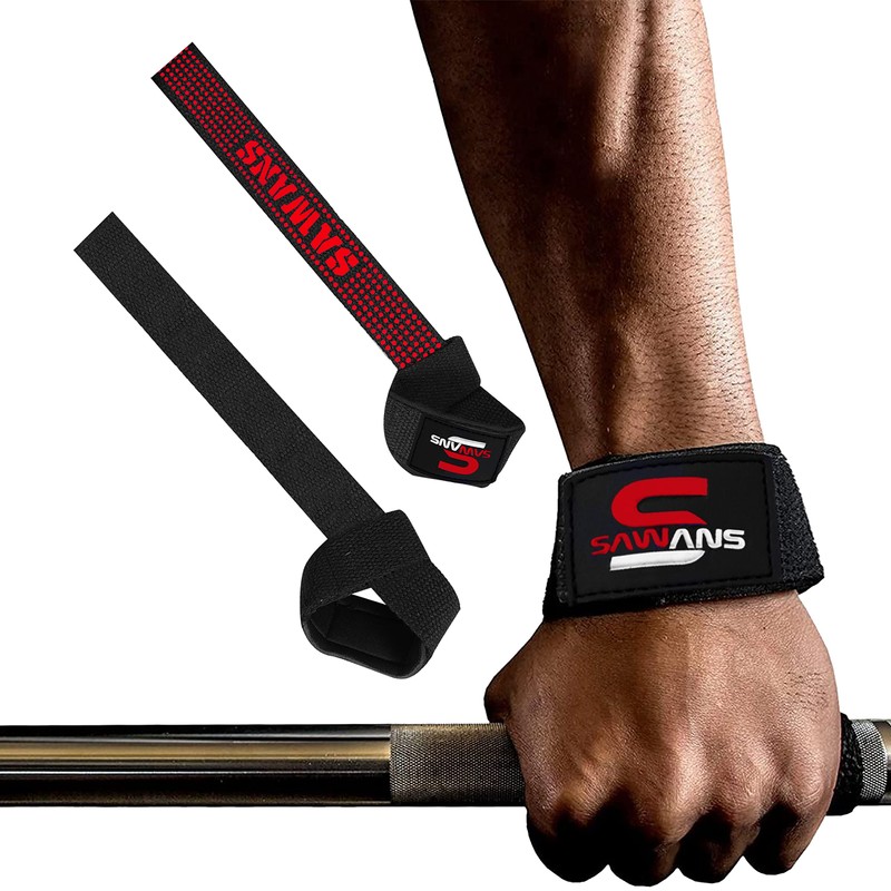Weight Lifting Straps Neoprene Padded Bodybuilding Strength Training Wrist Straps