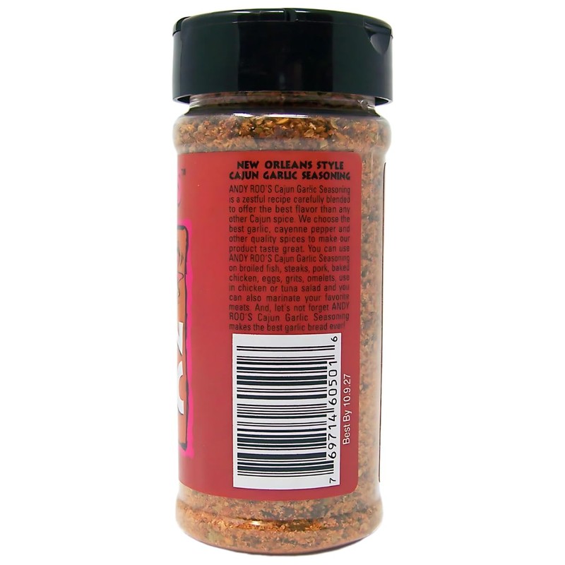 Andy Roo's Cajun Garlic Seasoning, 5 Ounces - No MSG