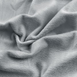 Entisn Minky Fabric by The Yard, 1 Yard x 60 Inch Wide Pre-Cut Minky Fleece Fabric Gray Cuddle Minky Fabric, Soft Plush Fabric Solid Minky for Blanket, Pillow Cover, Scarf, Sewing