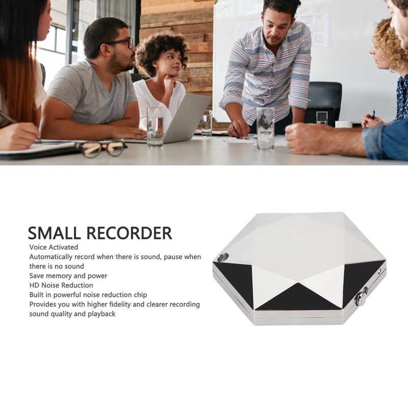 Small Recorder Voice Activated HD Noise Reduction Pendant Recorder with