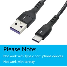 USB C Spiral Spring Cable 1 to 3FT, USB A Male to Type C Male 40W Fast Charging and Data Transfer, for Phone, Tablet and Other with Type C USB Port Devices