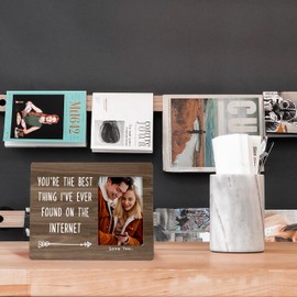 FONDCANYON You Are The Best Thing I’ve Ever Found On The Internet Picture Photo Frame, Couples Picture Frame,Birthday Christmas Valentine Gifts For Couple Husband Wife Girlfriend Boyfriend(4x6 Photo) (Color-3)