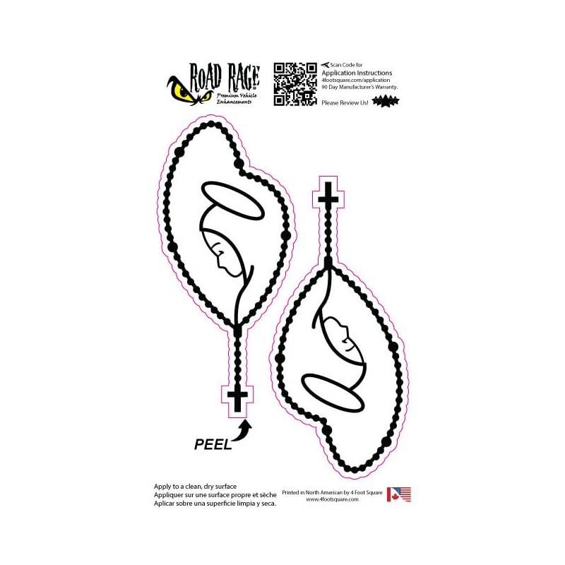 Bad Fish Custom Decals - 2 Pack Virgin Mary in