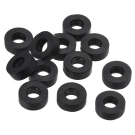 PATIKIL M6 Rubber Flat Washers Pack of 12 5mm ID 12mm OD 4.5mm Thick Seal Spacer Gasket Ring for Faucet Pipe Water Hose Fastener Bolts Black
