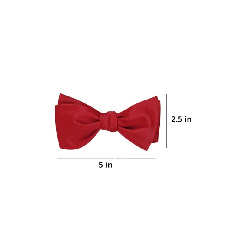 tiemart Men's Self-Tie Bow Tie (Festive Red)
