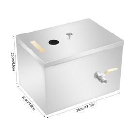 LIAPDG Stainless Steel Grease Trap Interceptor, Mechanical Oil-Water Separator Commercial Grease Trap Cleaner Restaurant Kitchen Wastewater for the Treatment of Oily Water of Mineral Oil