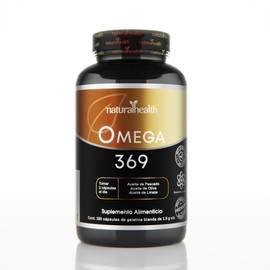 Natural Health. Omega 369. Frasco con 180 Cápsulas de 1.6 g. Ingredientes naturales